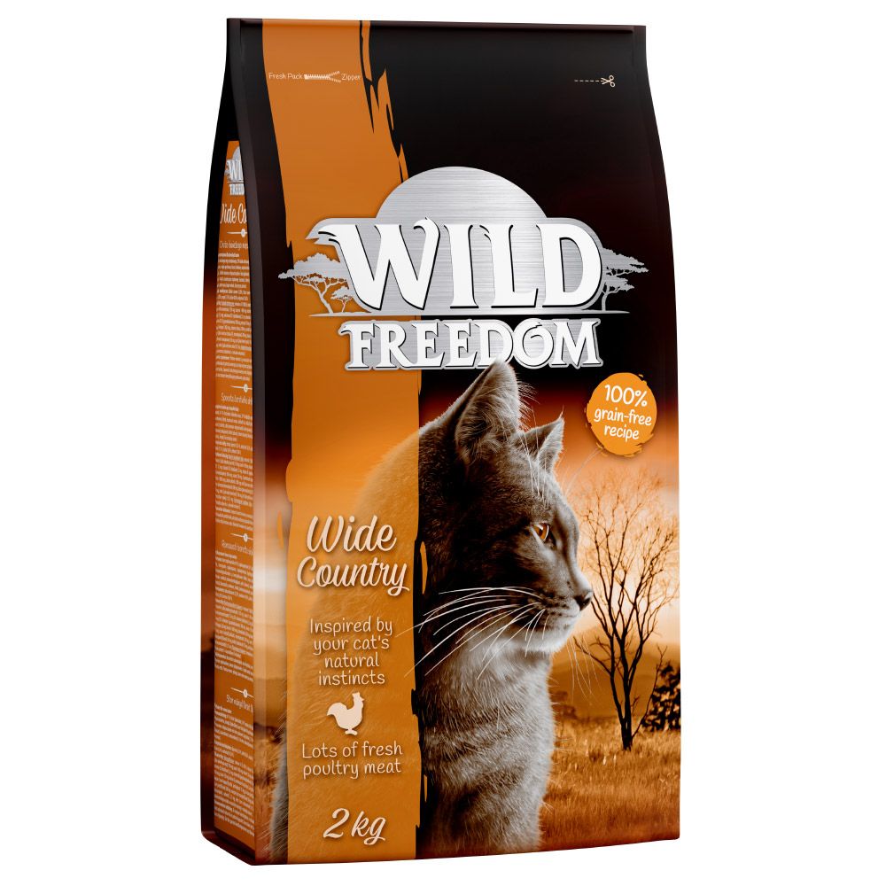Wild Freedom Dry Cat Food Economy Pack 3 x 2kg - Kitten Wide Country - Poultry
