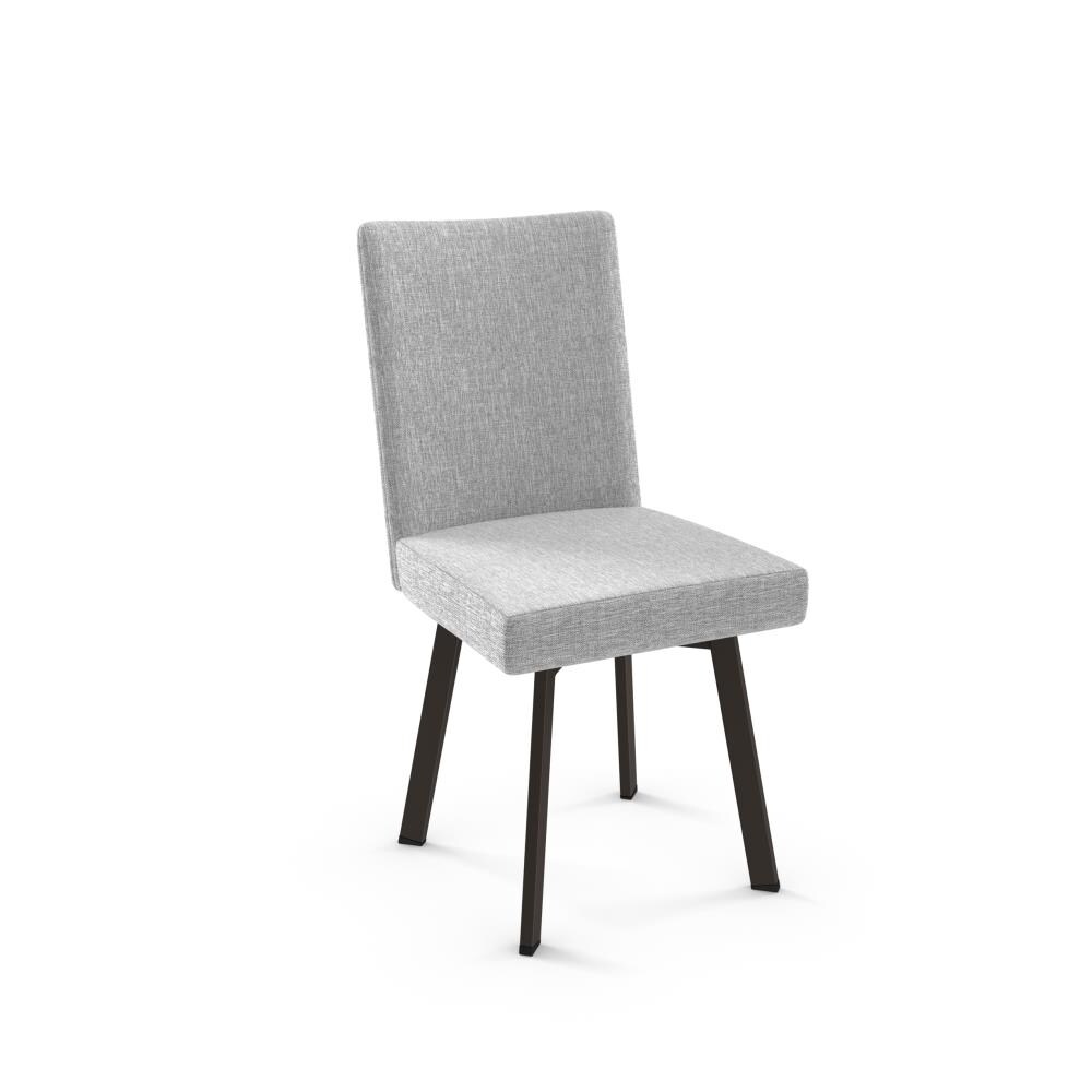 Amisco Elmira Contemporary/Modern Polyester/Polyester Blend Upholstered Dining Side Chair (Metal Frame) in Gray | 30530-WE/1B75BPF4