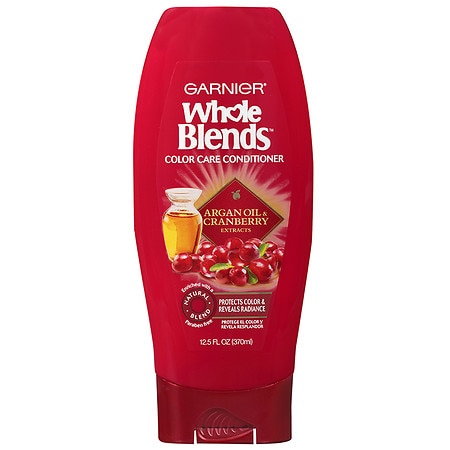 Garnier Whole Blends Conditioner with Argan Oil & Cranberry Extracts, Color Care - 12.5 oz