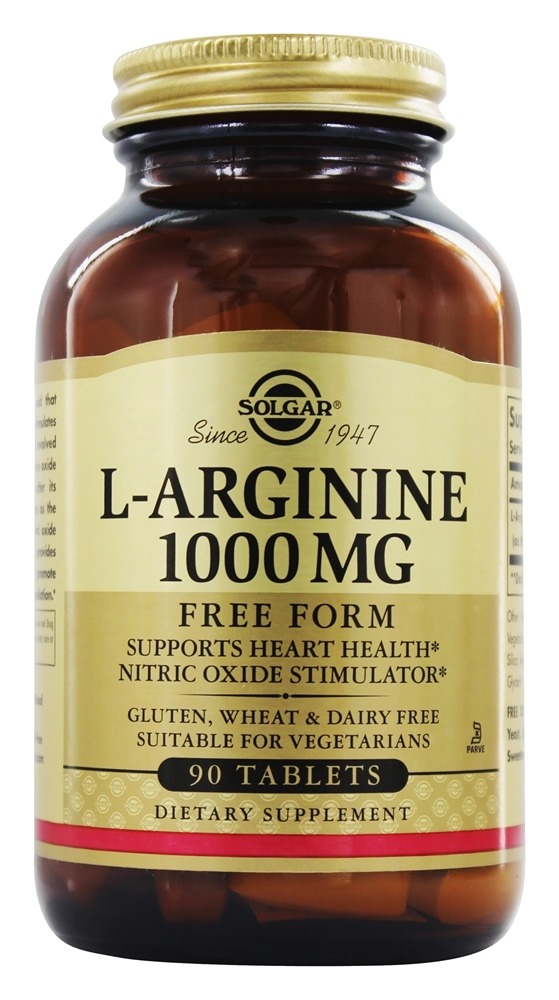 Solgar - L-Arginine Free Form 1000 mg. - 90 Tablets