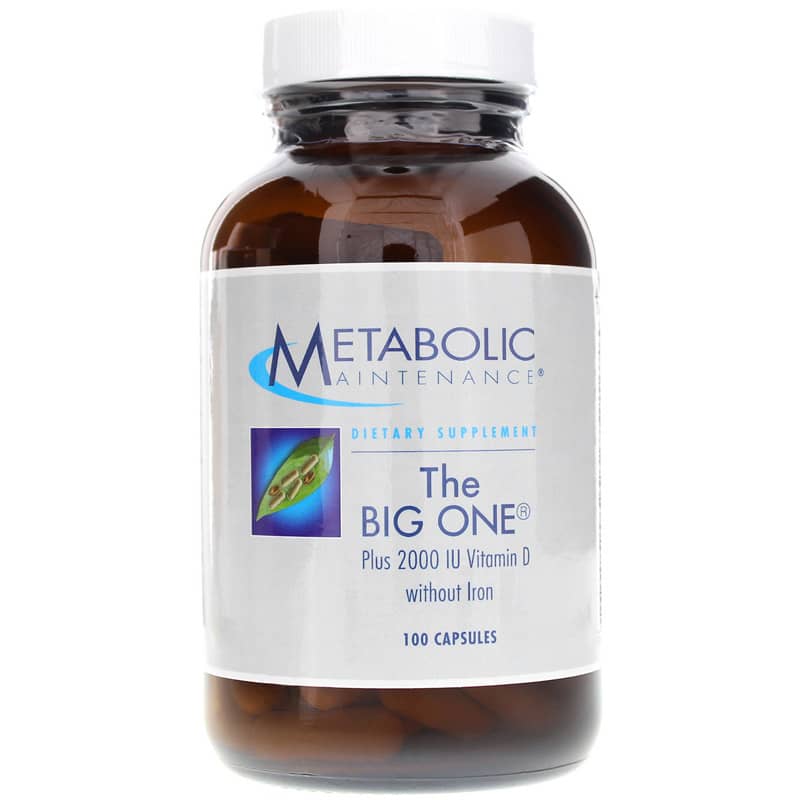 Metabolic Maintenance The Big One Plus 2,000 IU Vitamin D without Iron 100 Capsules