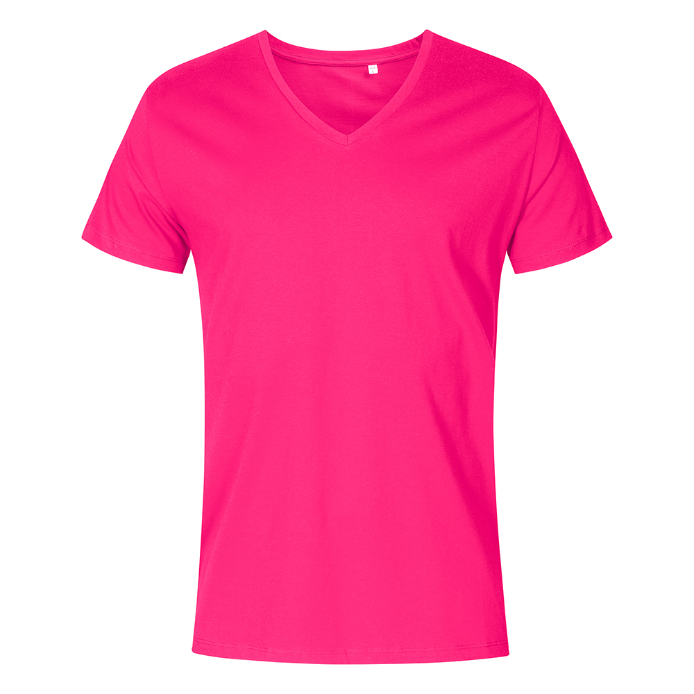 X.O V-Ausschnitt T-Shirt Plus Size Herren, Pink, XXXL
