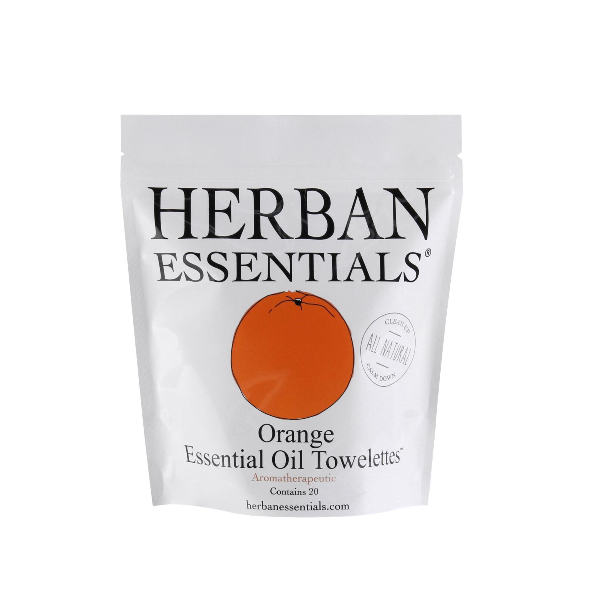 Herban Essentials Orange Essential Oil Wipes 20 Count by World Market