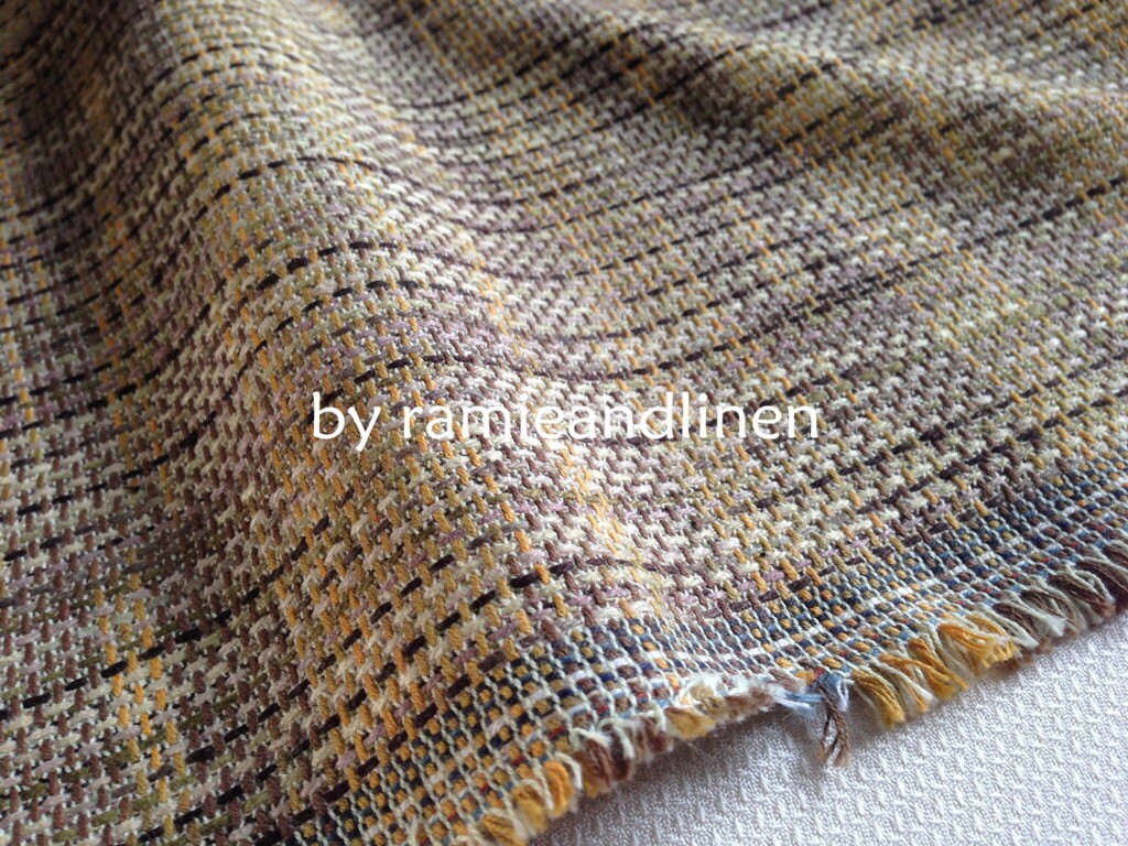 Cotton Linen Blend Tweed Fabric, Fat Quarter, 18 By 28"