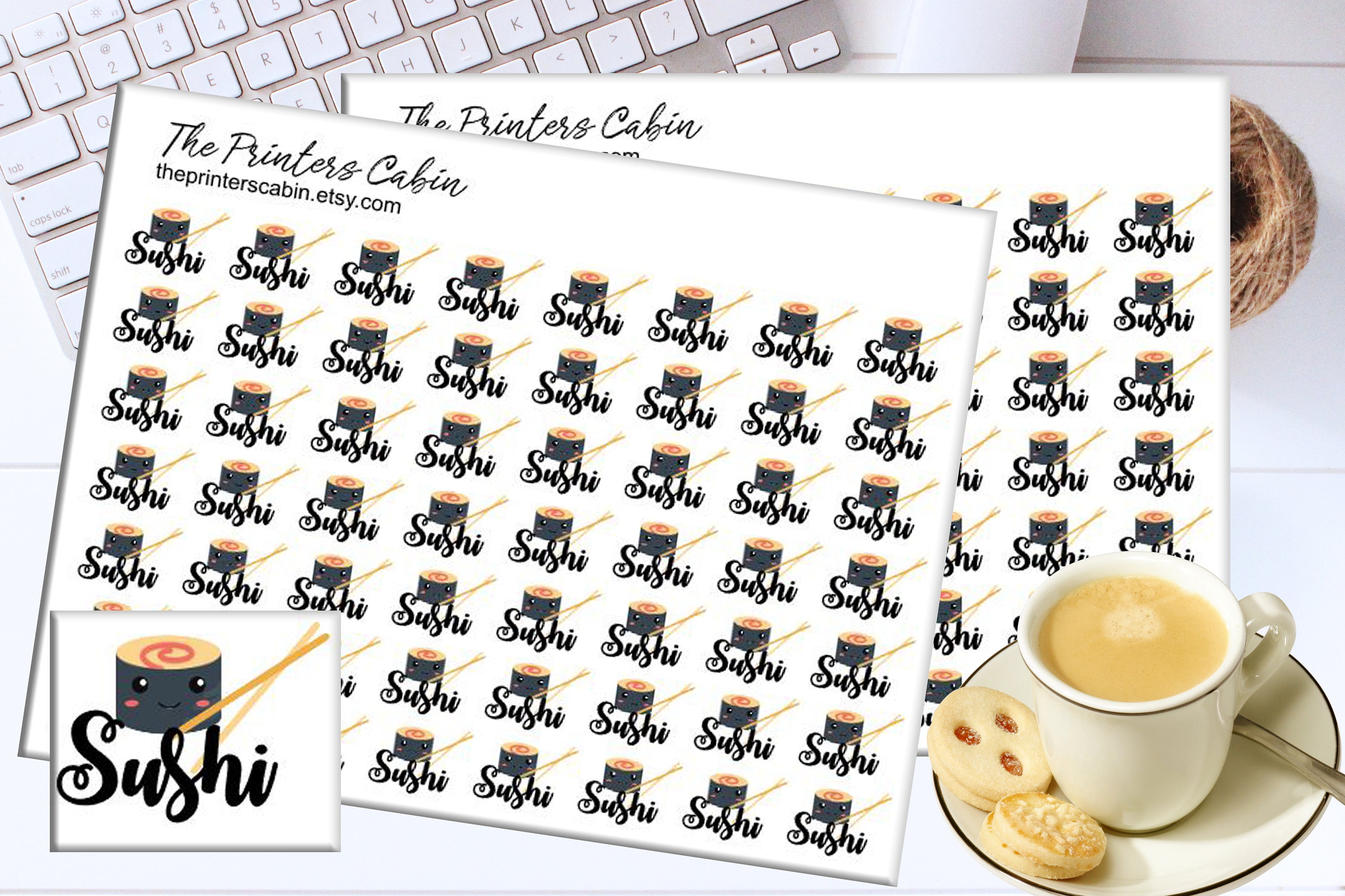 Sushi Stickers, Food Seafood Japanese Food, Meal Planner Planning, Healthy