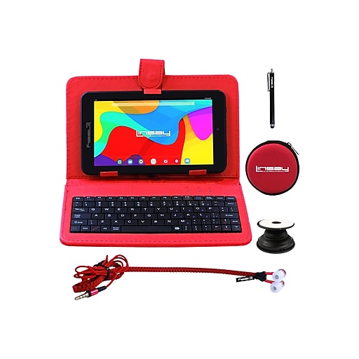 Linsay 7" Tablet, WiFi, 2GB RAM, 32GB, Android, Black/Red (F7UHDBKRP)