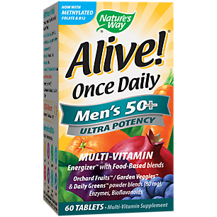 Alive! Once Daily Men's 50+ Multivitamin - Ultra Potency (60 Tablets)