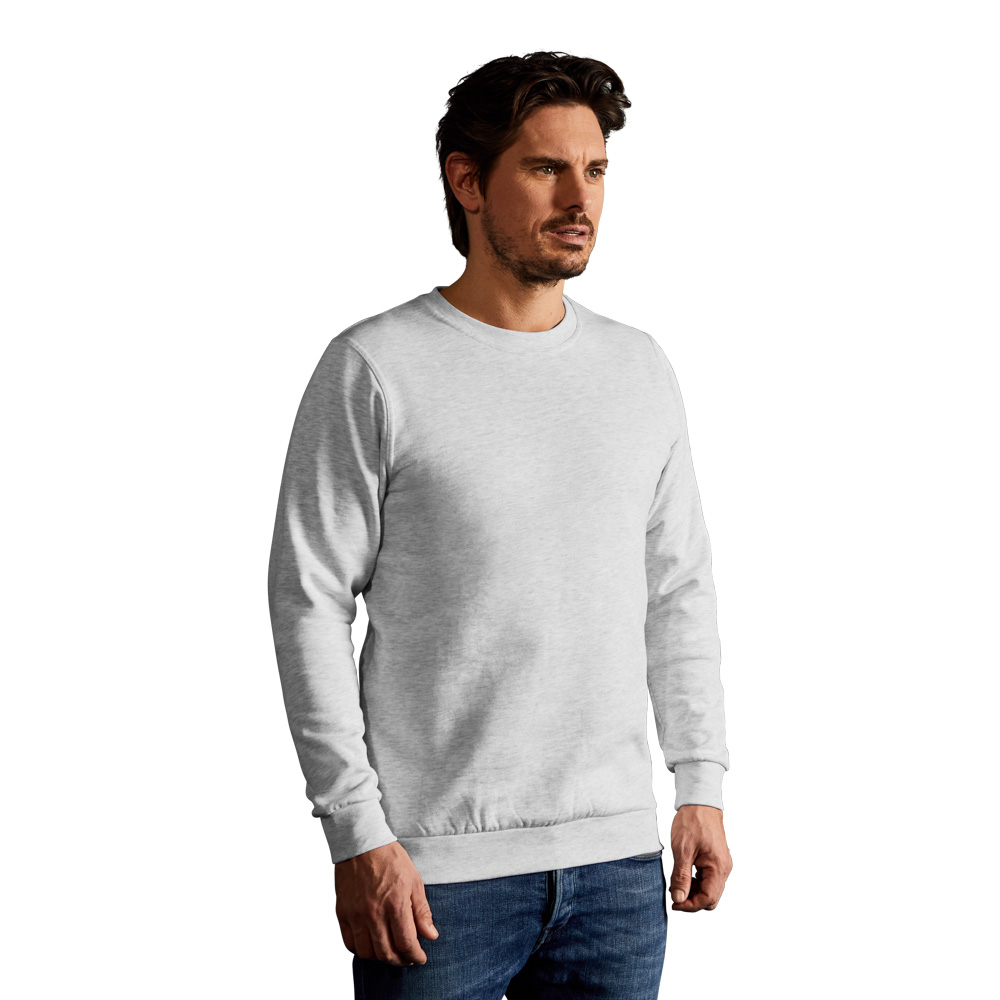 Premium Sweatshirt Herren, Hellgrau-Melange, L