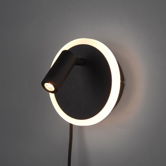 LED-seinävalaisin Jordan, 2-lamppuinen, musta