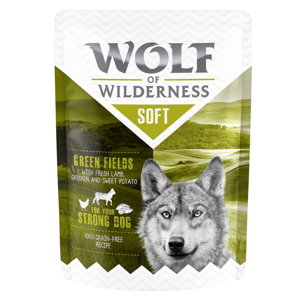 Wolf of Wilderness Adult "Soft" Pouches 6 x 300g - Meadow Grounds - Chicken with Rabbit
