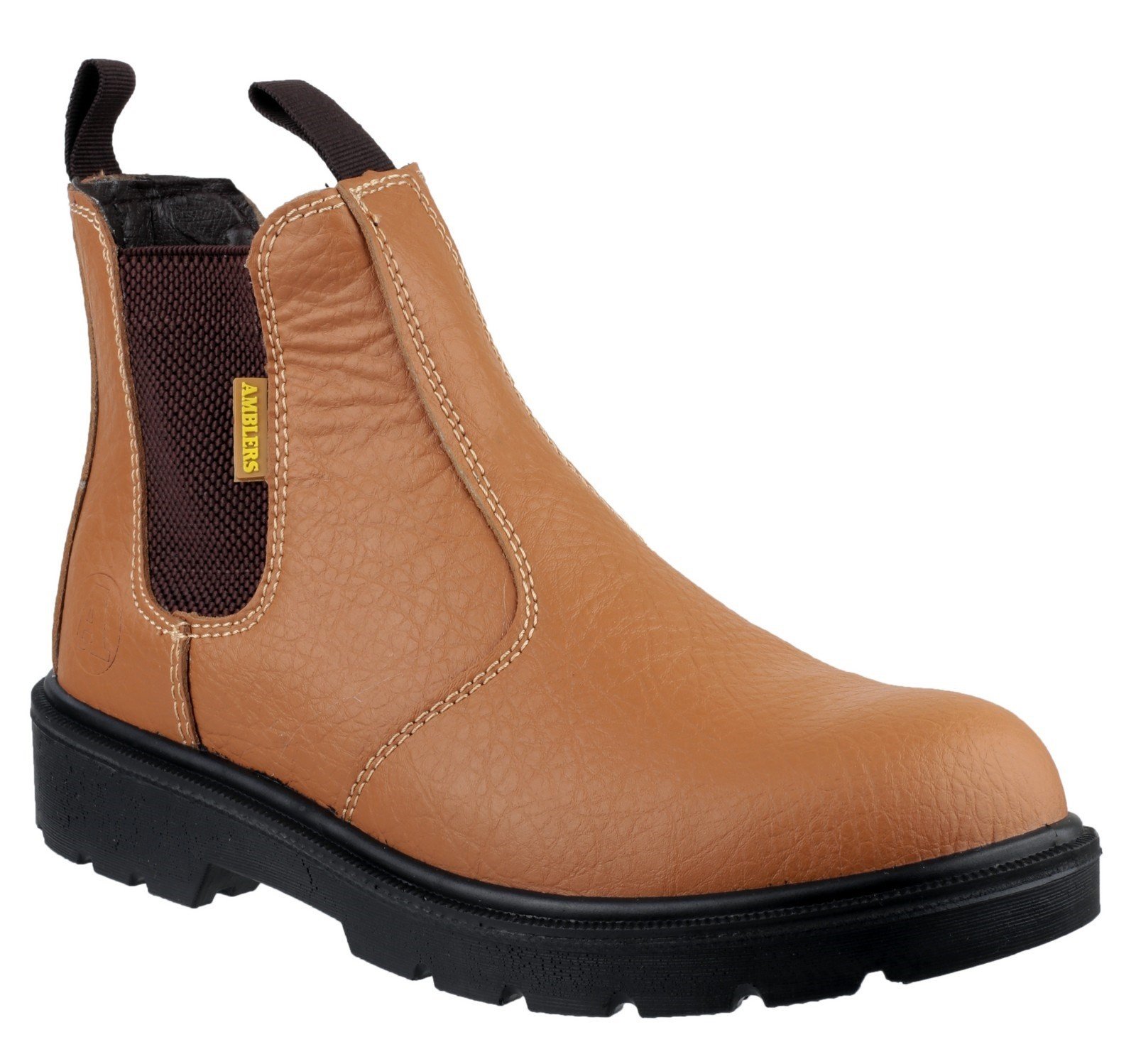 Amblers Unisex Safety Dual Density Pull on Chelsea Boot Tan 19920 - Tan 3