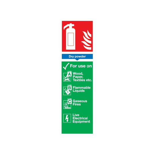 Buy Sitesafe - Dry Powder Fire Extinguisher Rigid pvc Sign - 100 x ...
