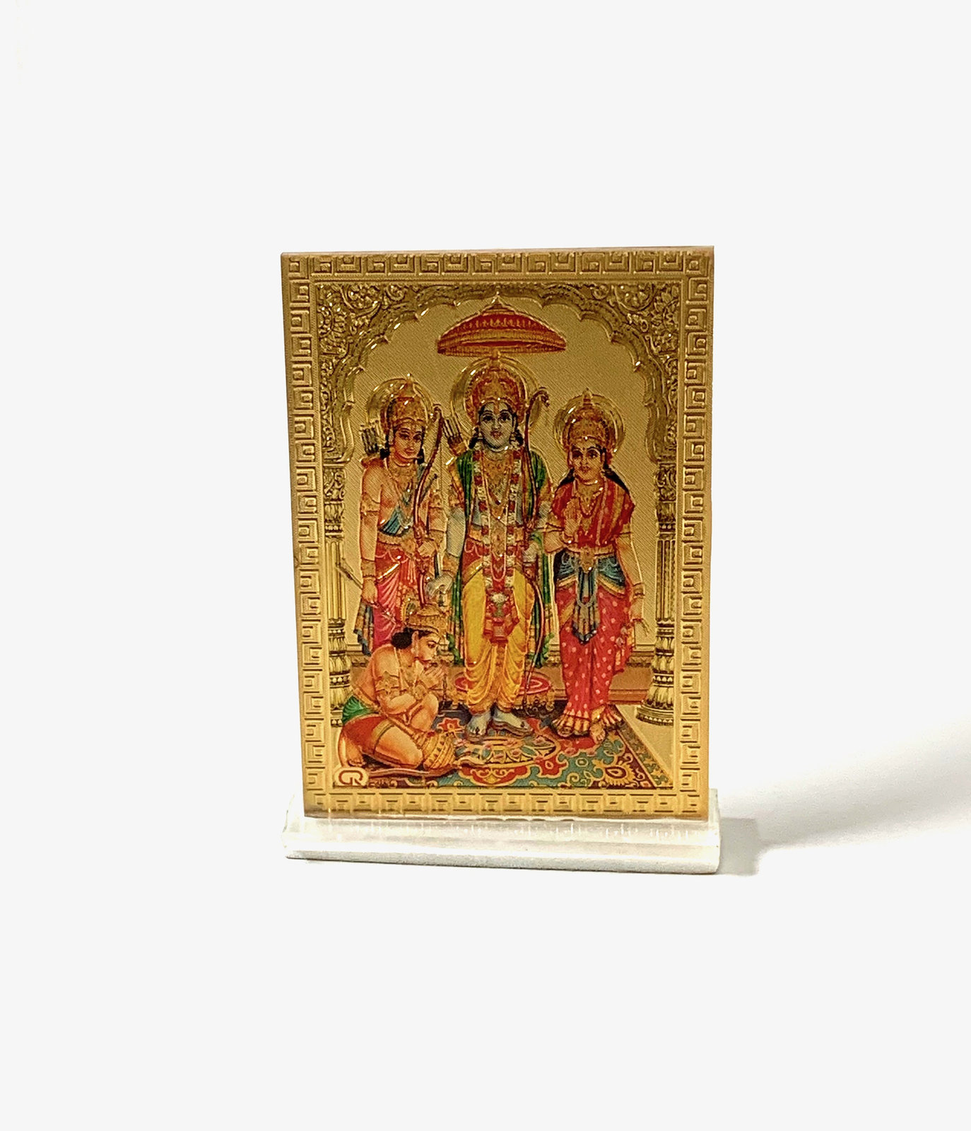 Ram Darbaar - Lord Rama, Sita, Lakshman & Hanuman Ji - Small Acrylic Photo Frame