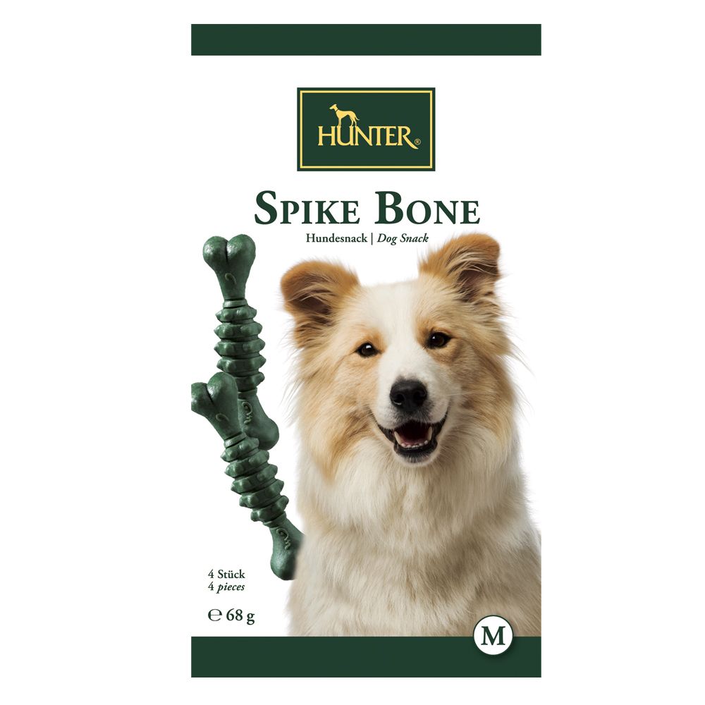 HUNTER Spike Bone - Medium 4 Pack - Saver Pack: 3 x 68g