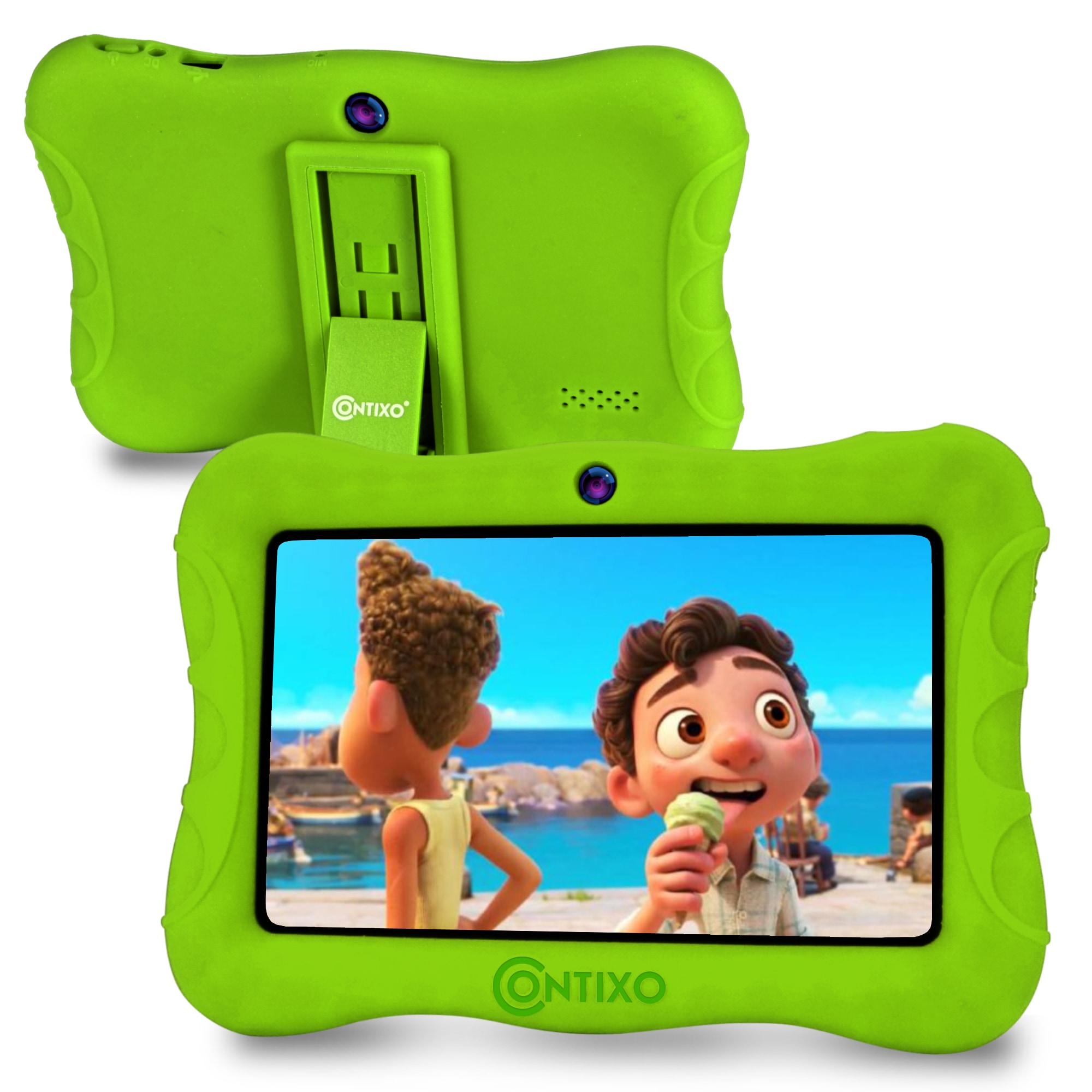 Contixo Contixo 7 inch Kids Tablet 2GB Ram 32GB Data Storage with Latest Android 10 OS Wi-Fi Blue Tooth Tablets for Kids, V9-3-32-Green