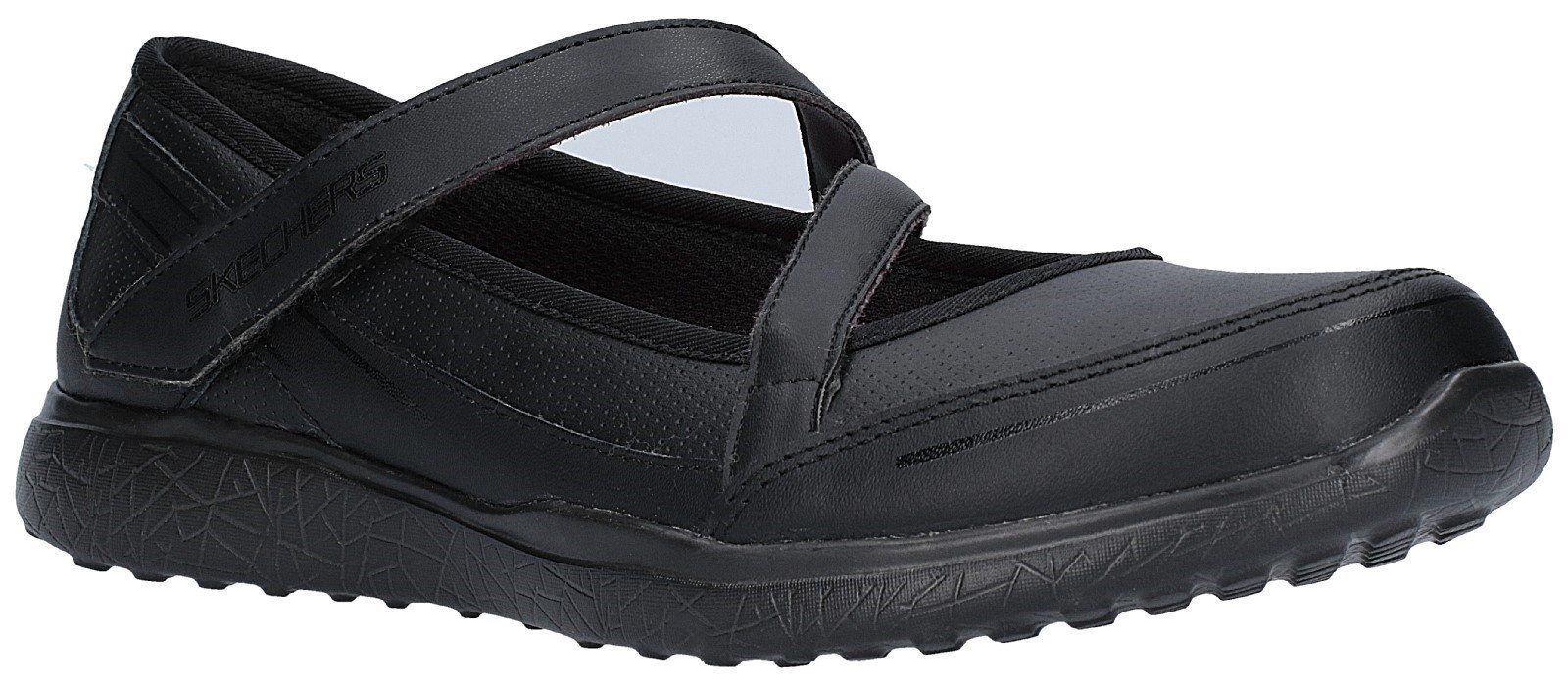 Skechers Women's Microburst Scholar Trainer Shoes Black 27072 - Black 10.5 UK