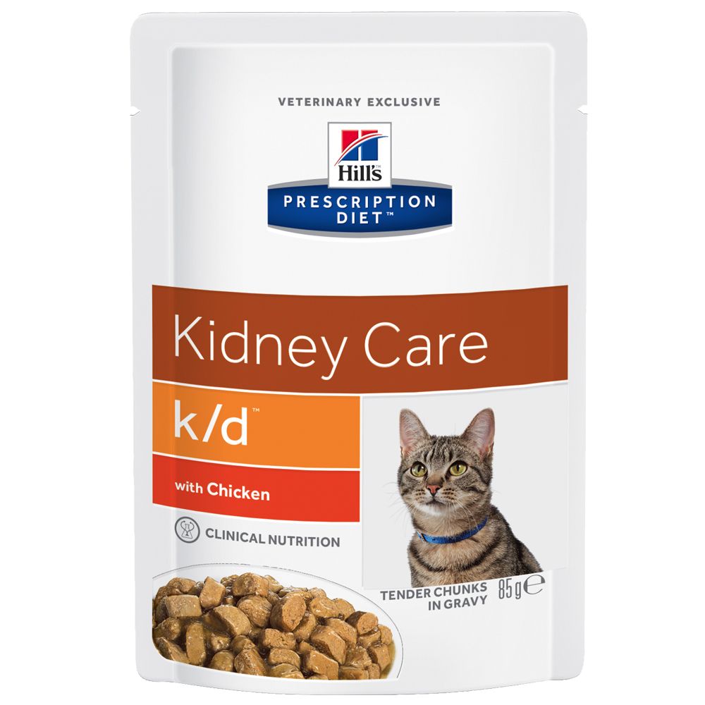 Hill's Prescription Diet Feline k/d Kidney Care - 12 x 85g pouches Salmon
