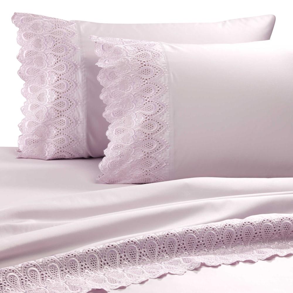 Grace Home Fashions RENAURAA Smart California King Cotton Blend Bed Sheet in Pink | 600CVC_O LC CKG LIL