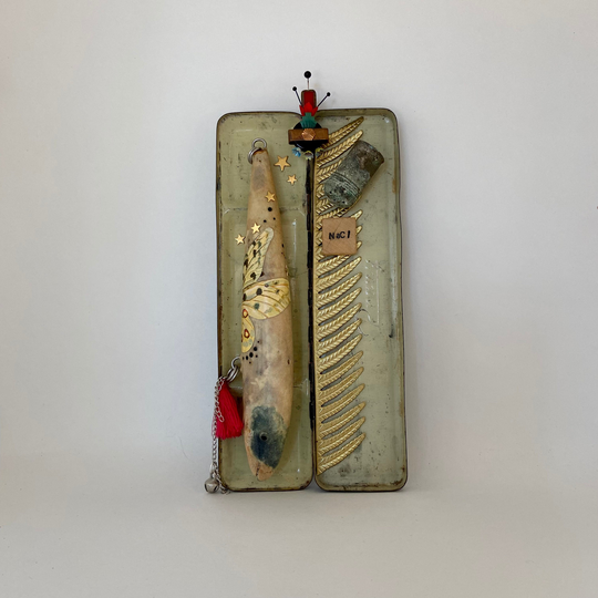 Buy Vintage Fishing Lure Assemblage Art. Found Object Original Ocean One Of  A Kind Hanging Folk online