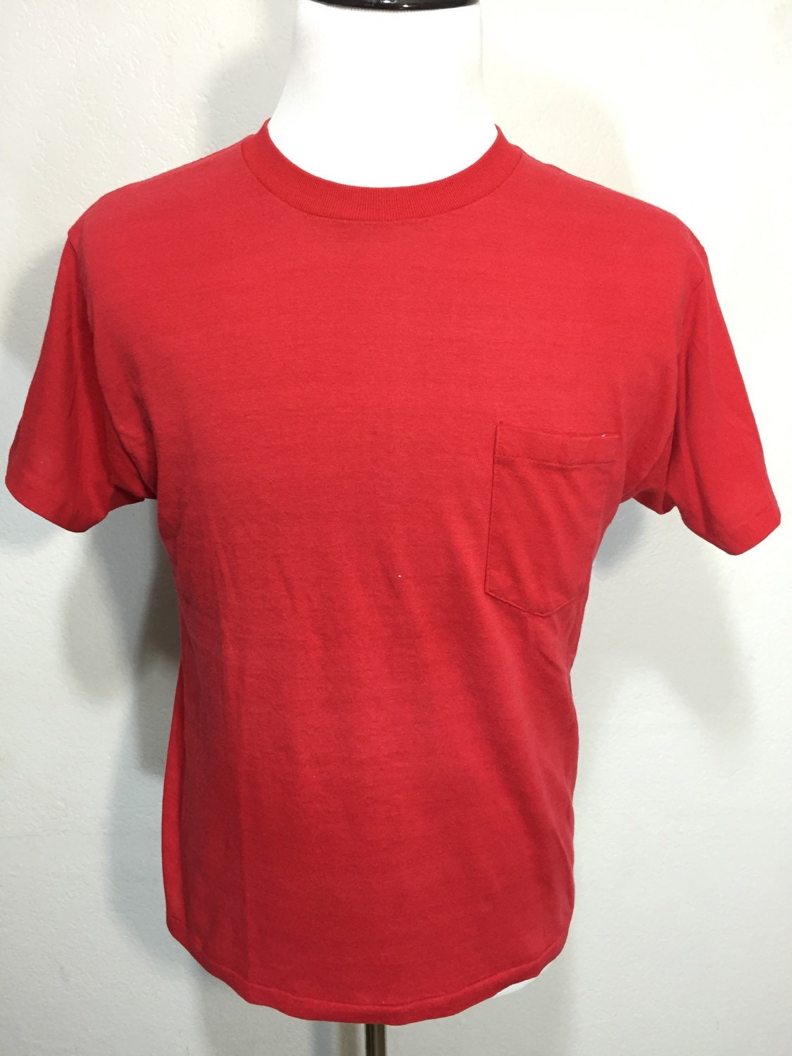 80's Vintage Pocket T Shirt 50/50 Blend Made in Usa Mens Size Xl