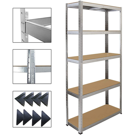 Buy (Heavy Duty 5 Tires Steel Freestanding Boltless Racking 180cm x ...