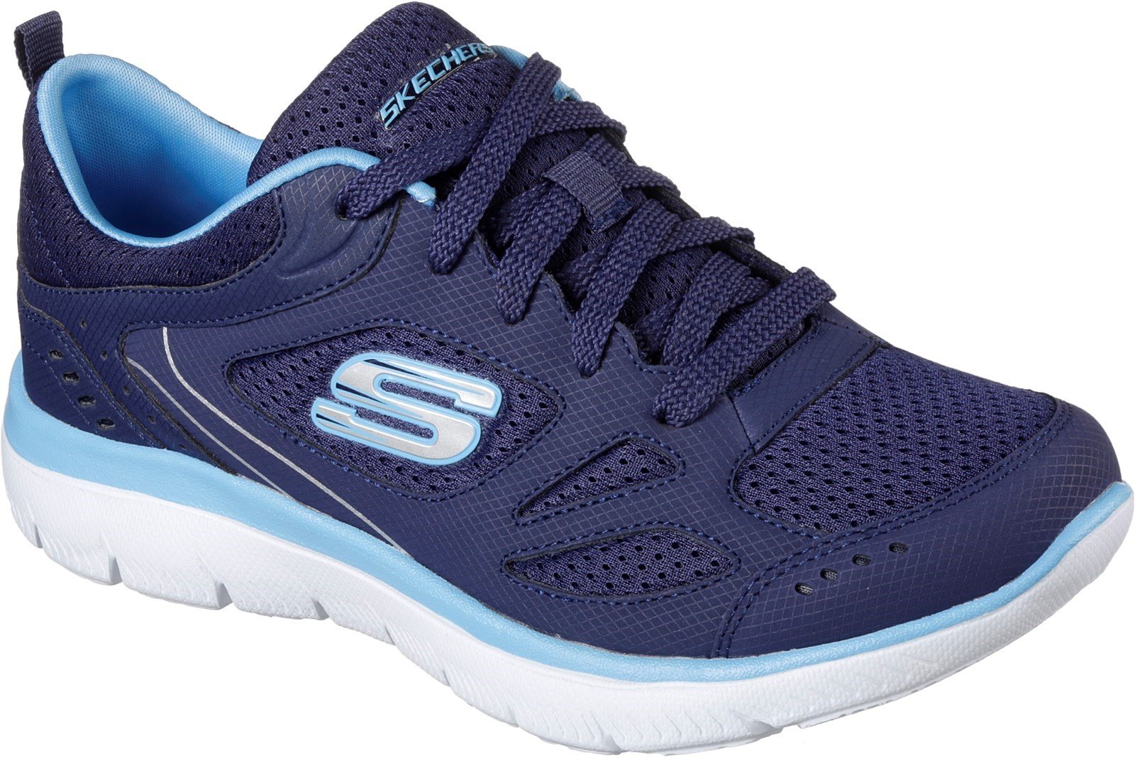 Skechers Women's Summits Suited Lace Up Trainer Multicolor 31941 - Navy/Blue 3