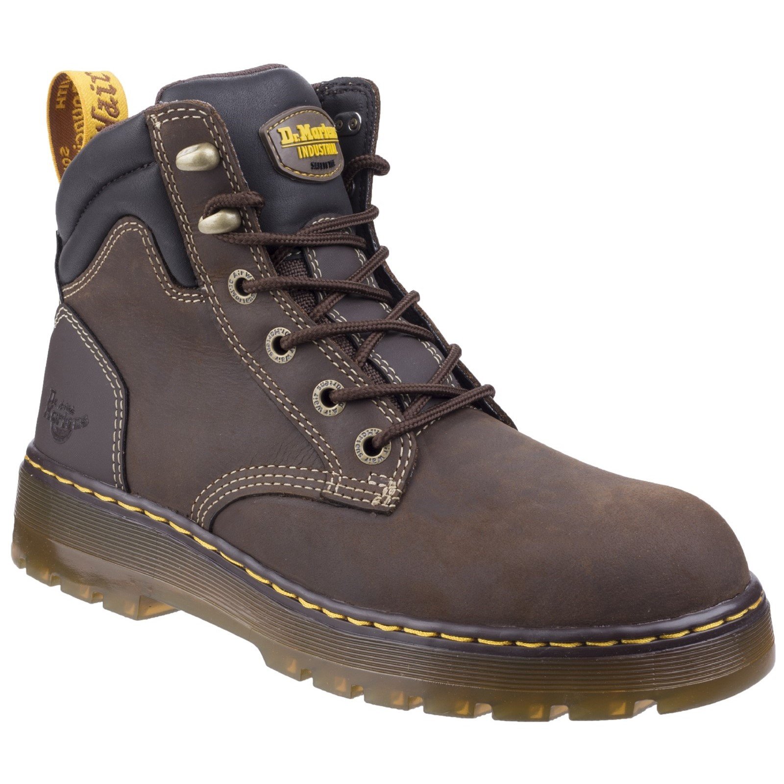 Dr Martens Unisex Brace Hiking Style Safety Boot Various Colours 27702-46606 - Dark Brown Republic 9