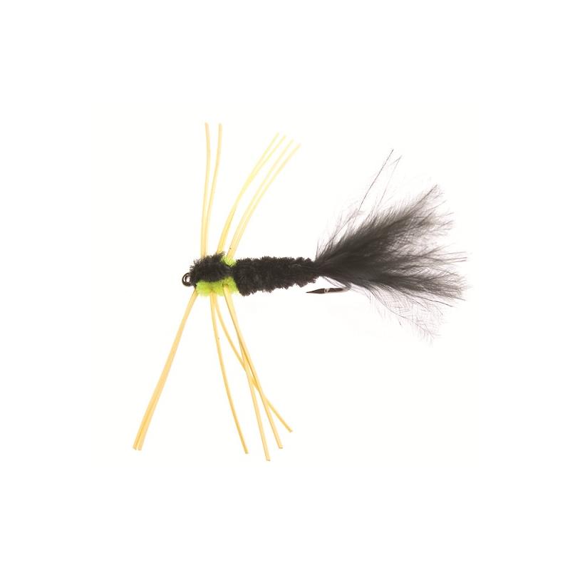 Montana rubber leg #6 - Black/yellow Kjøp 12 fluer få gratis flueboks
