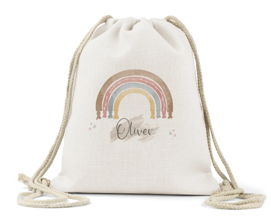 Personalised Drawstring Bag, shops Rainbow Name, Nursery, P.E Bag,Back Pack