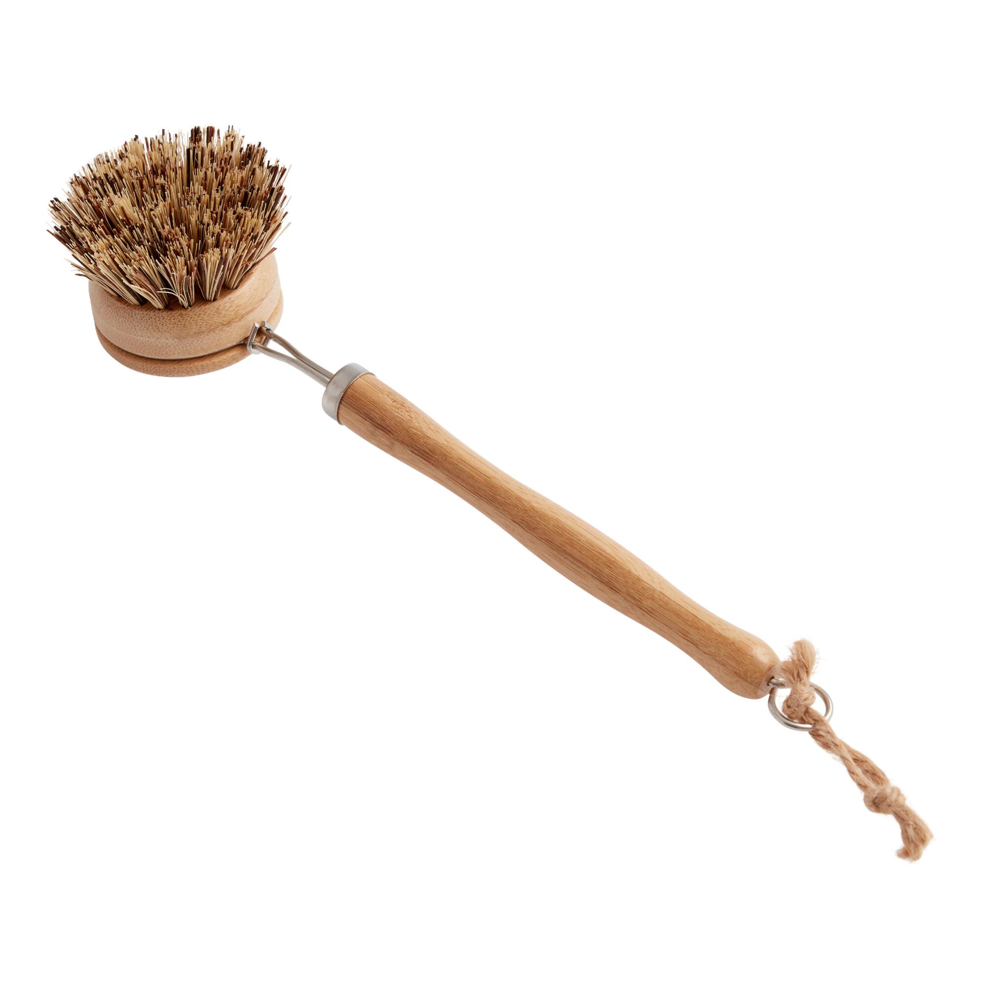Coconut Fiber and Bamboo Dish Brush: Brown by World Market