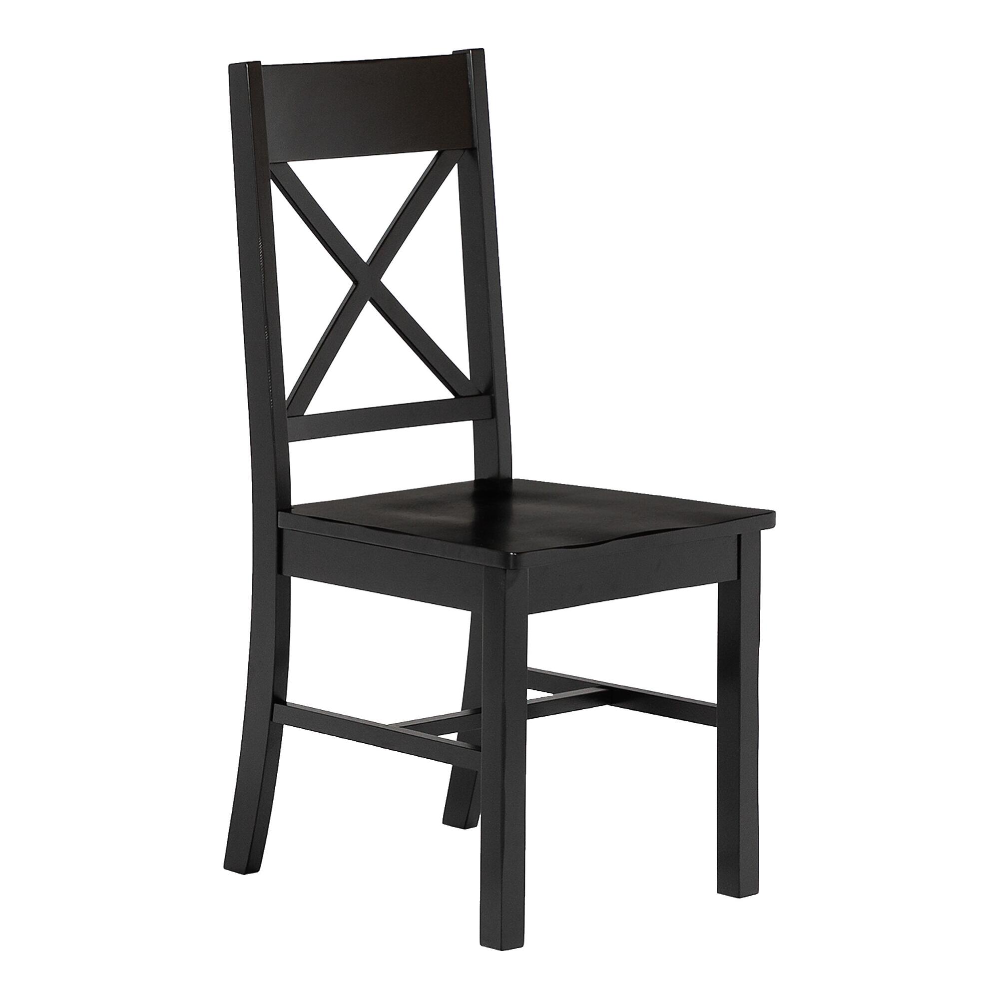 Distressed Black Wood Montgomery Dining Chair Set of 2 by World Market