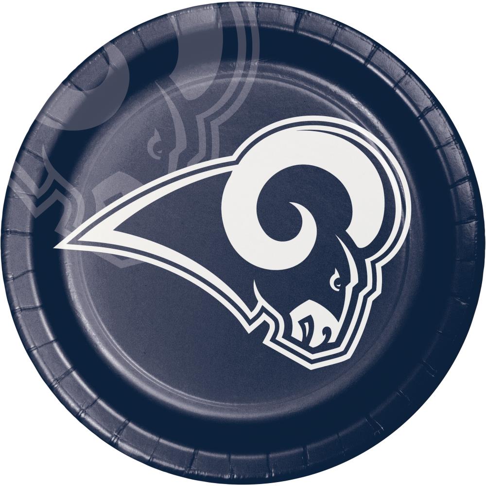 Creative Converting 8-Pack Los Angeles Rams Paper Leak Proof Disposable Dinner Plates | 352208