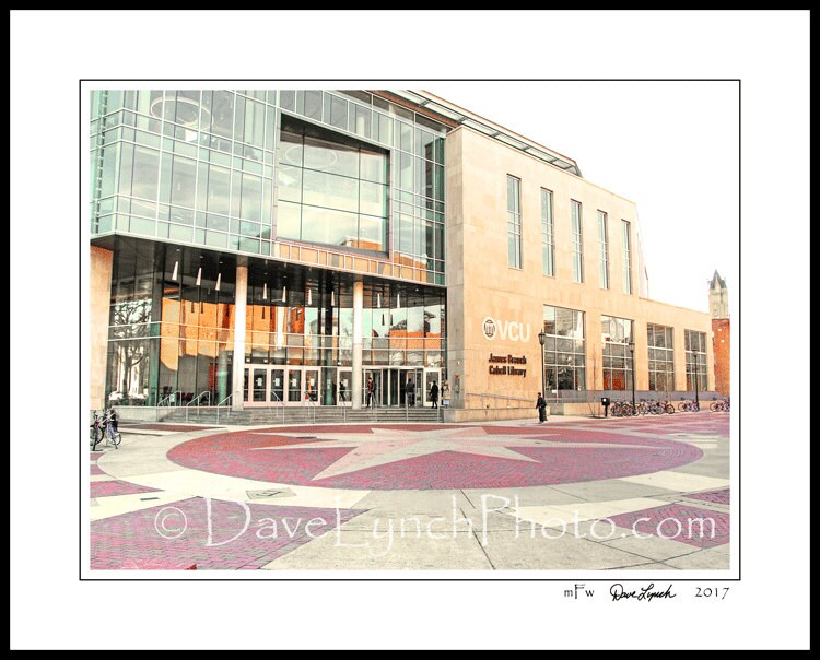 Vcu, Richmond Va, Library, Rva, Richmond Virginia Art Photo, Vcu Frame, Vcu Rams, Vcu Basketball, Virginia Commonwealth University - By Dave Lynch