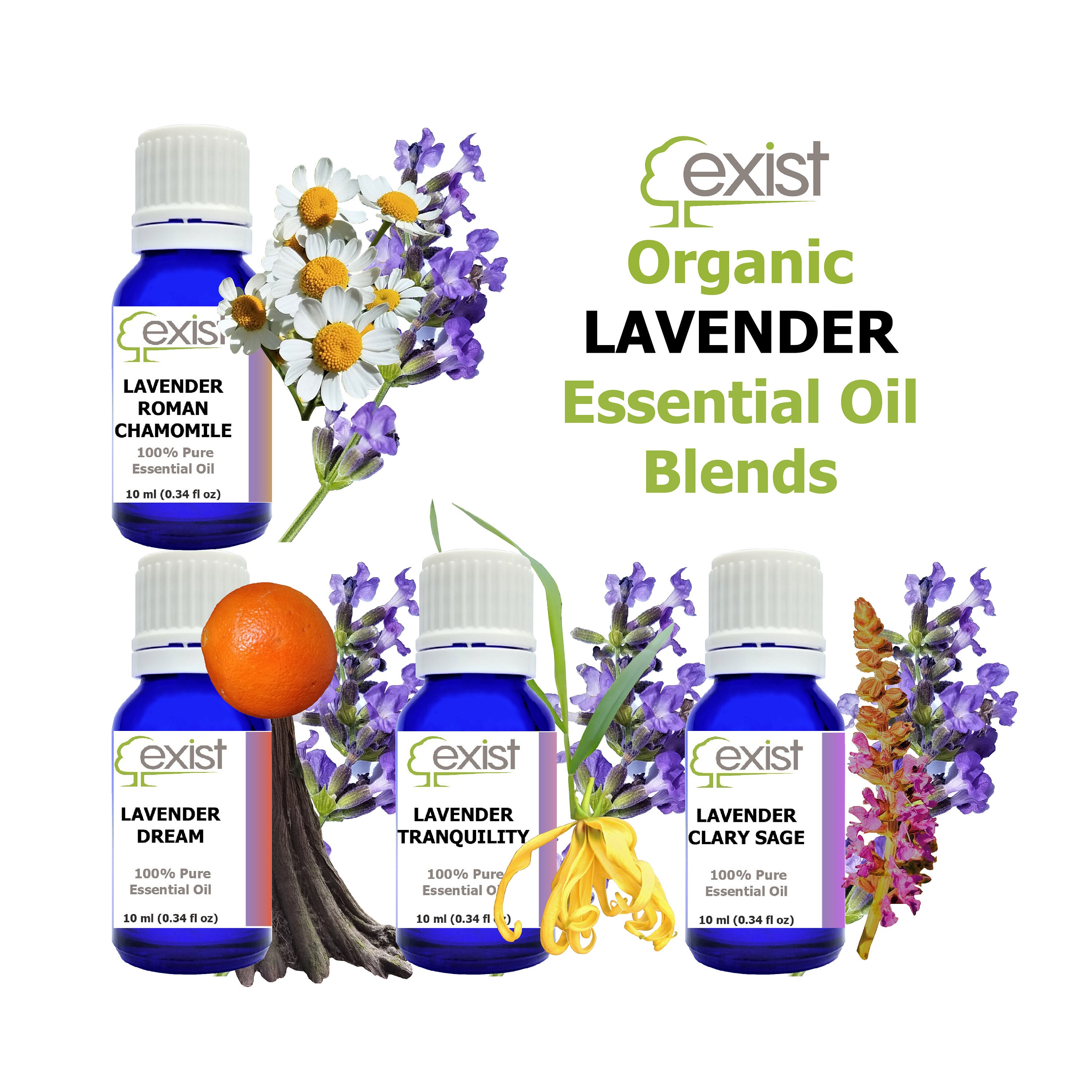 Lavender Essential Oil Blends - Organic, Pure Therapeutic Grade Oils