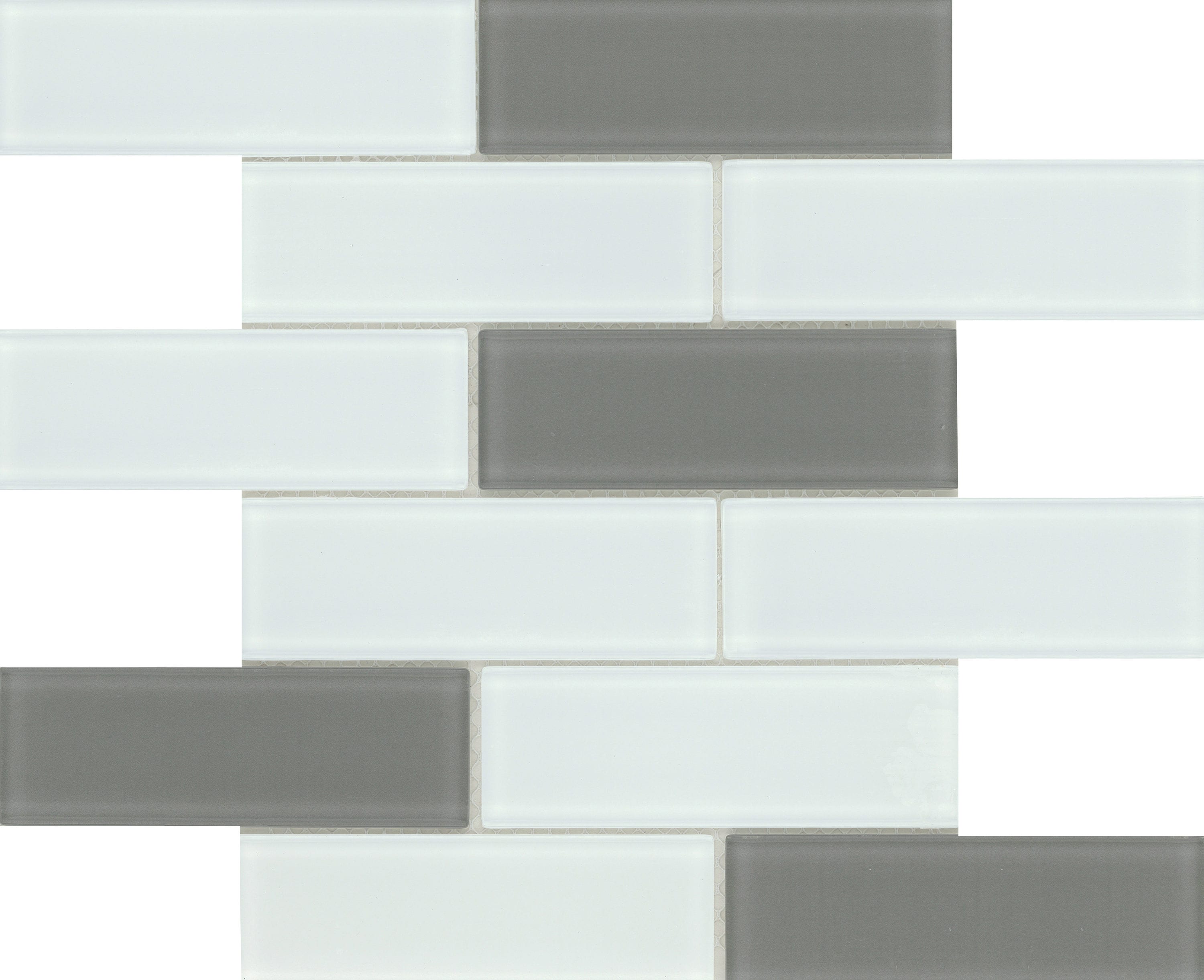Emser H2O Dove Blend 12-in x 12-in Unglazed Glass Brick Patterned Wall Tile | W94H2ODO1212MOB