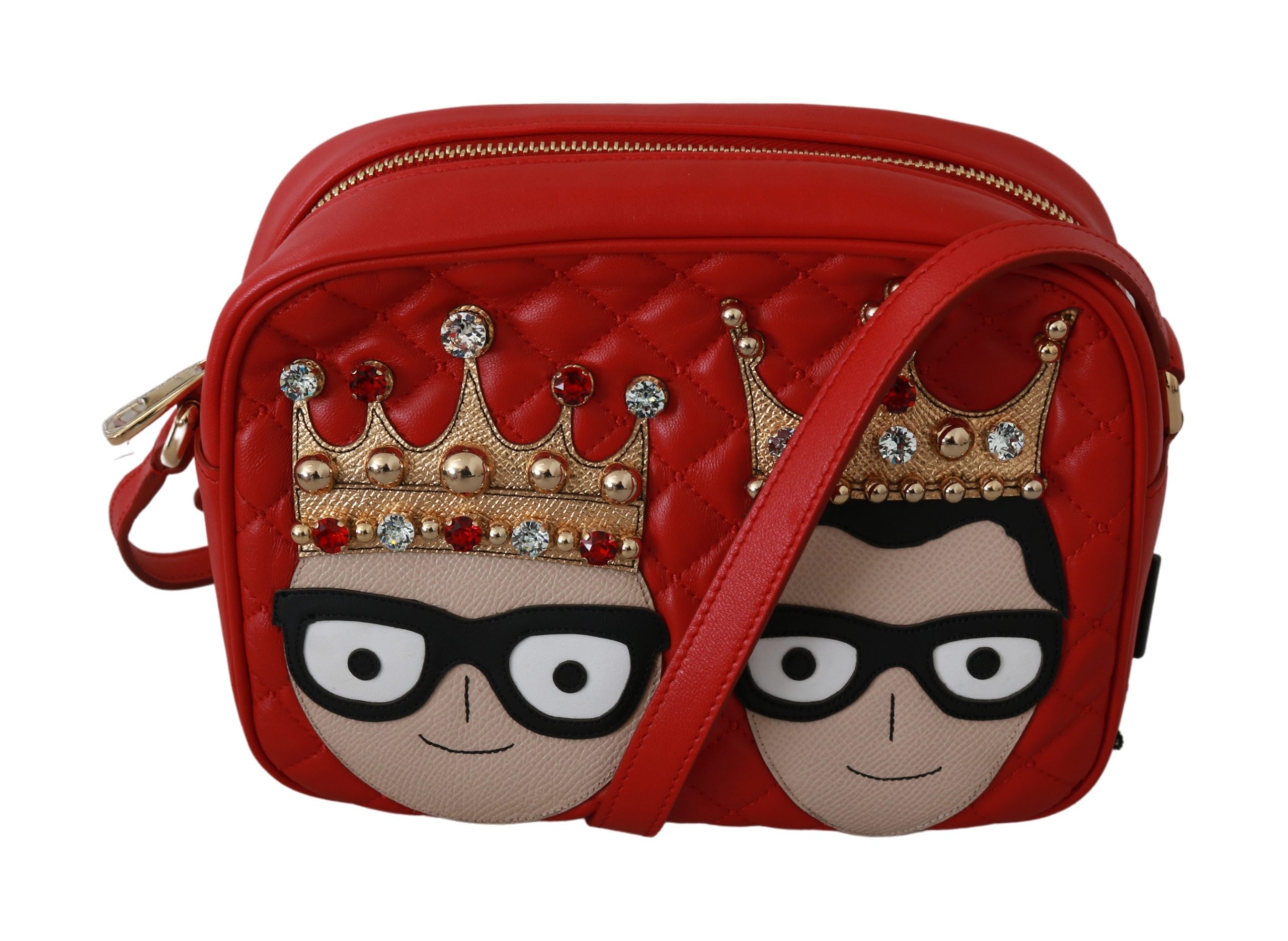 Dolce & Gabbana Women's Crown Patch Crossbody Bag Red VAS9202