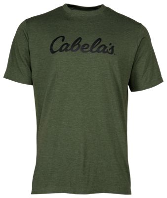 Cabela's Tri-Blend Script Logo Short-Sleeve T-Shirt for Men - Olive - 2XL