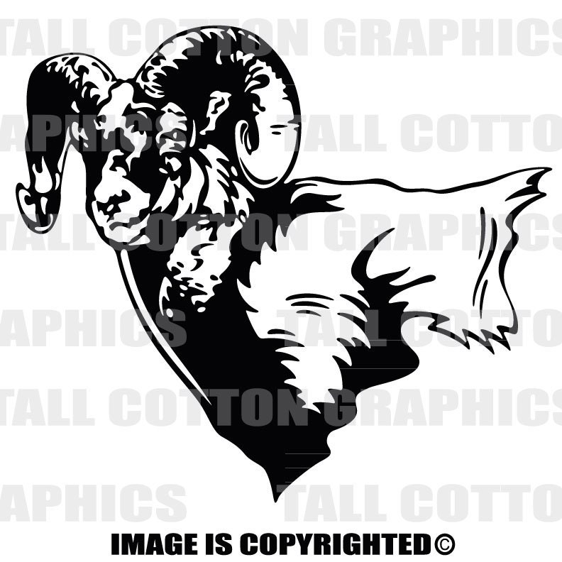 Bighorn Sheep Ram Vinyl Decal Sticker Decor #wl008