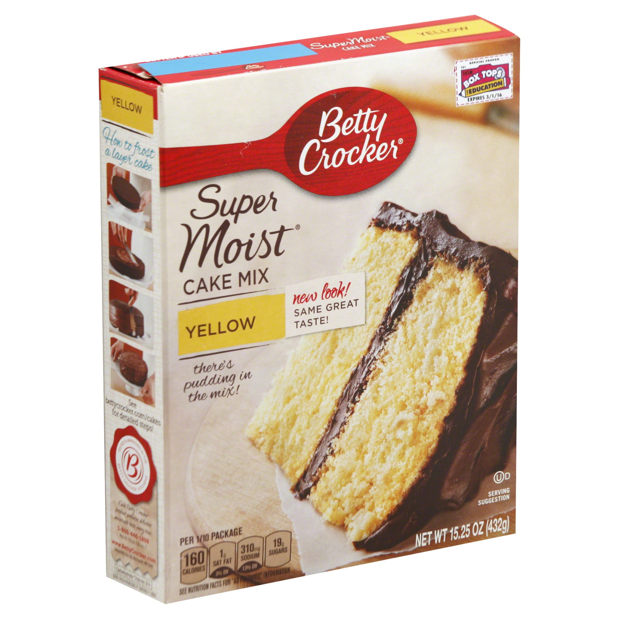 Betty Crocker Super Moist Cake Mix, Yellow - 15.25 oz