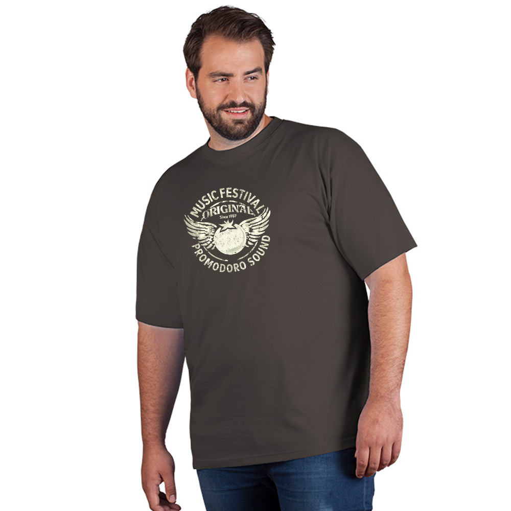 Print "promodoro sound" Premium T-Shirt Plus Size Herren, Khaki, 4XL