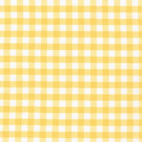 Yellow Medium One Quarter Inch | 1/4 Inch. Carolina Gingham Woven Fabric By Robert Kaufman. 100% Cotton P-16368-5 - By The Yard