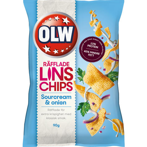 OLW Linschips Sourcream & Onion 90g
