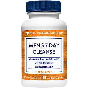Men's 7 Day Cleanse - Detox Formula with Probiotics & Electrolytes (52 Vegetable Capsules)