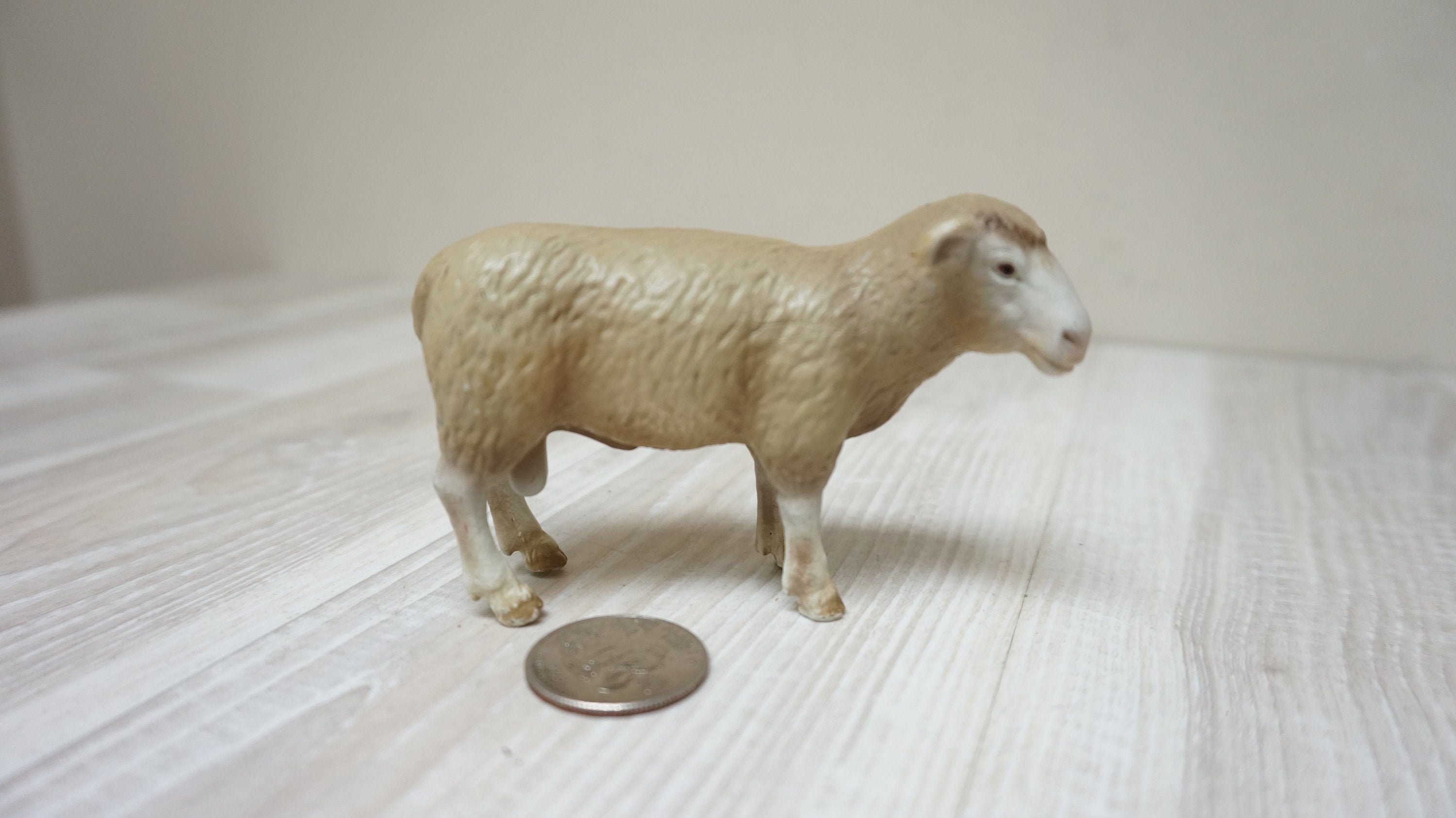 Schleich 13266 Ram - Sheep Farm Life 2002 Retired Animal Figurine Toy Hard Rubber Plastic Made in Germany Figure Realistic Vintage Country