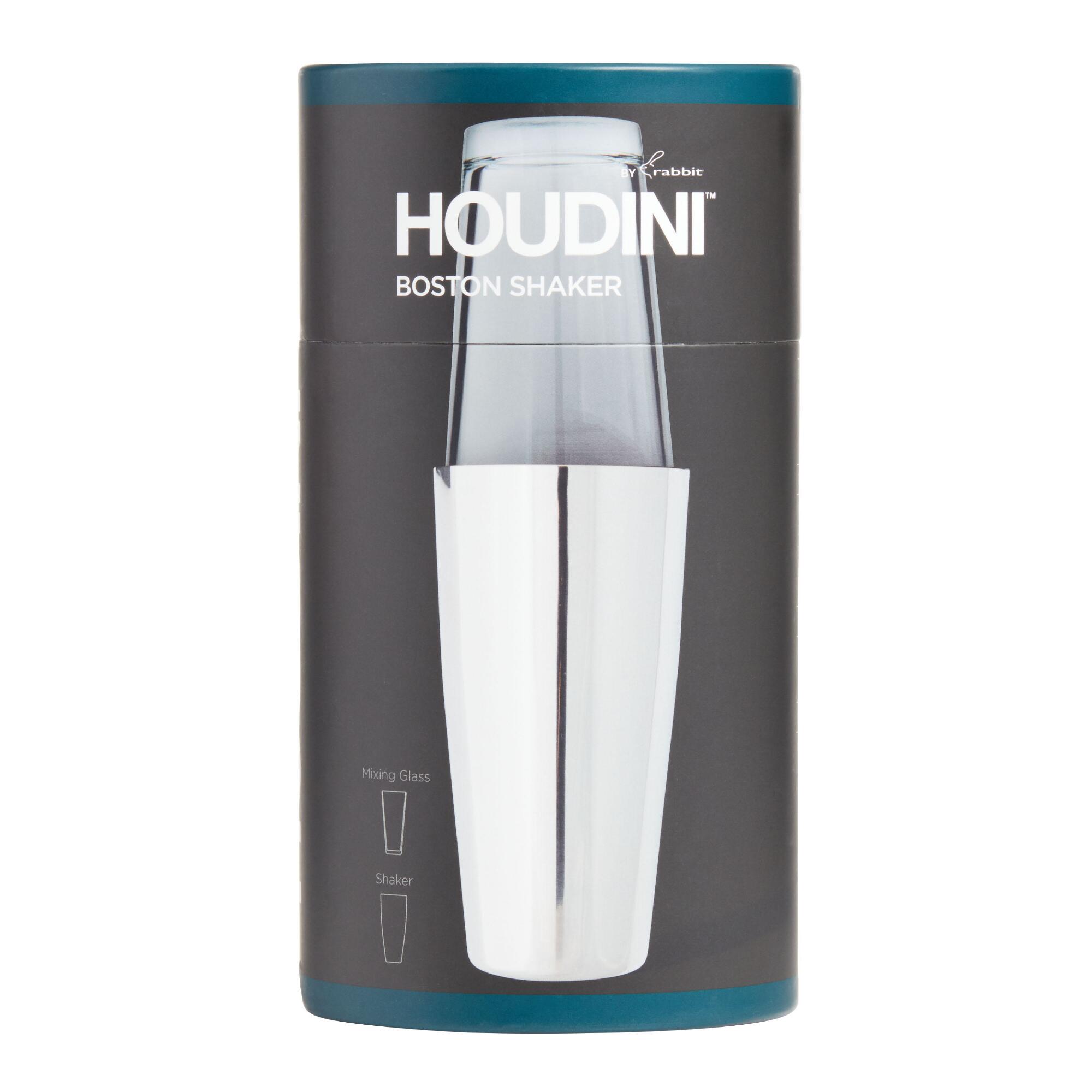 Houdini Stainless Steel and Glass Boston Cocktail Shaker by World Market