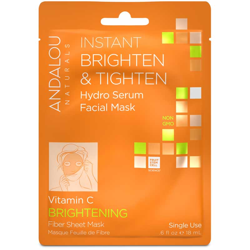 Andalou Naturals Instant Brighten & Tighten Hydro Serum Facial Mask 1 Piece(s)