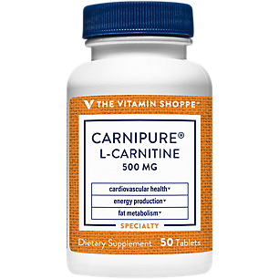 Carnipure L-Carnitine - Supports Cardiovascular Health, Energy Production & Fat Metabolism - 500 MG (50 Tablets)