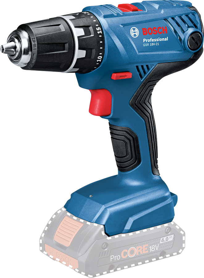 Bosch Professional - GSR 18V-21 - Cordless Drill Driver - Solo