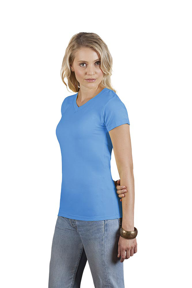 Wellness V-Ausschnitt T-Shirt Damen Sale, Türkis, XL