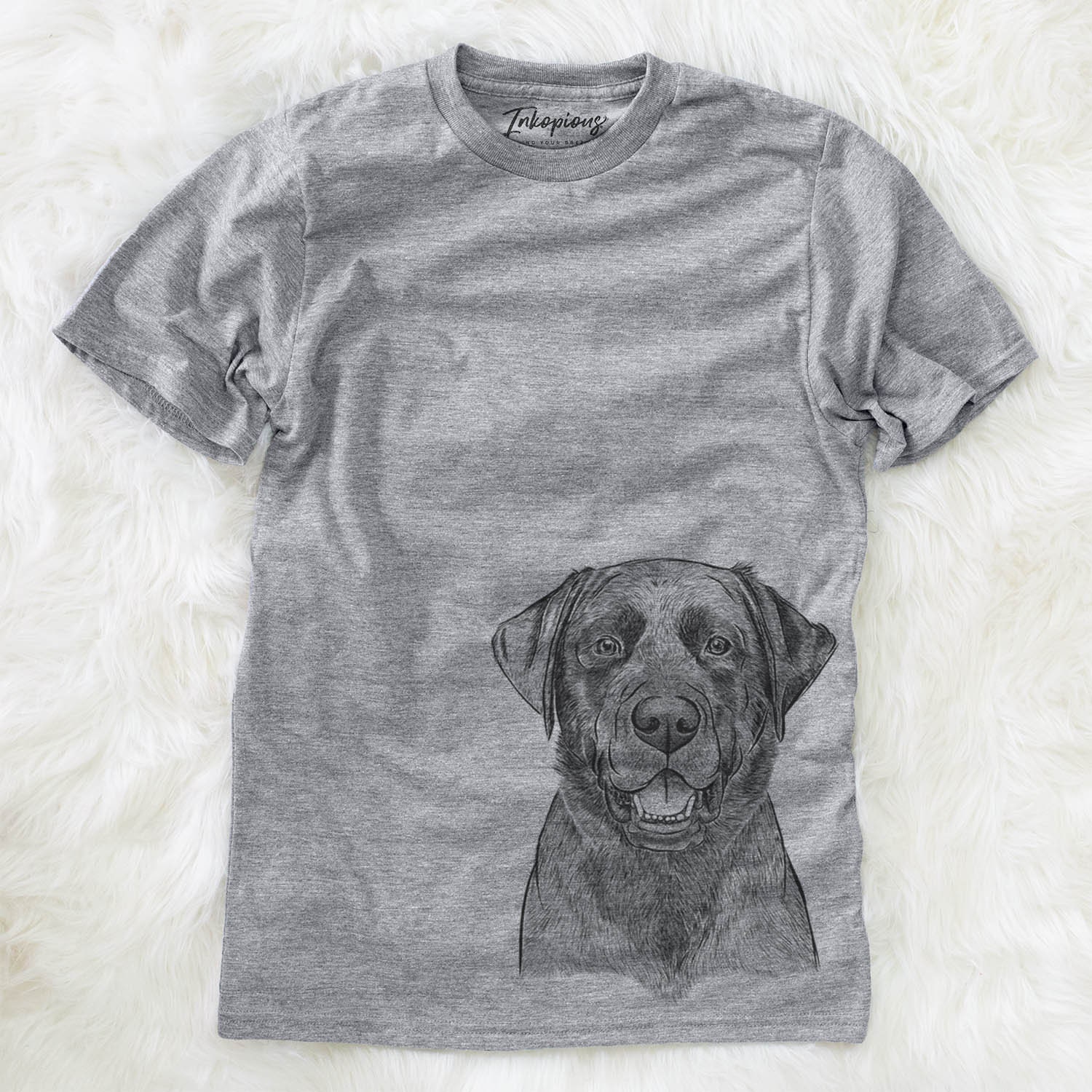 Heath The Black Lab - Tri-Blend Unisex Crewneck T-Shirt Dog Lover Gift